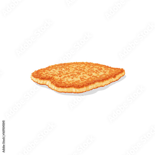 Golden Brown Crispy Breaded Cutlet with Textured Surface.