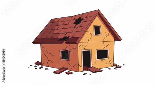 house on white background