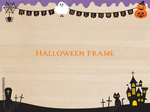 ハロウィンのフレーム