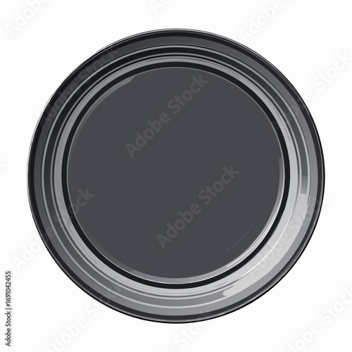 Handpainted dark gray circle with textured black and white brush strokes.