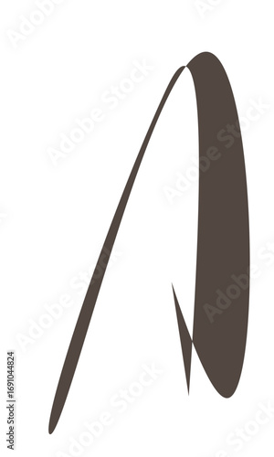 Dynamic abstract swoosh design symbolizing forward momentum and modern innovation, perfect for branding and digital art applications.
