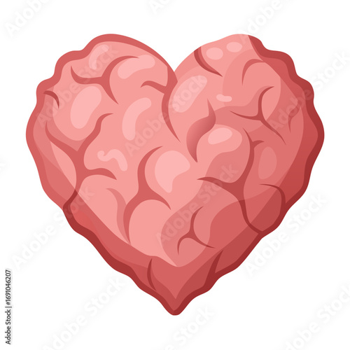 rough bumpy clay texture heart
