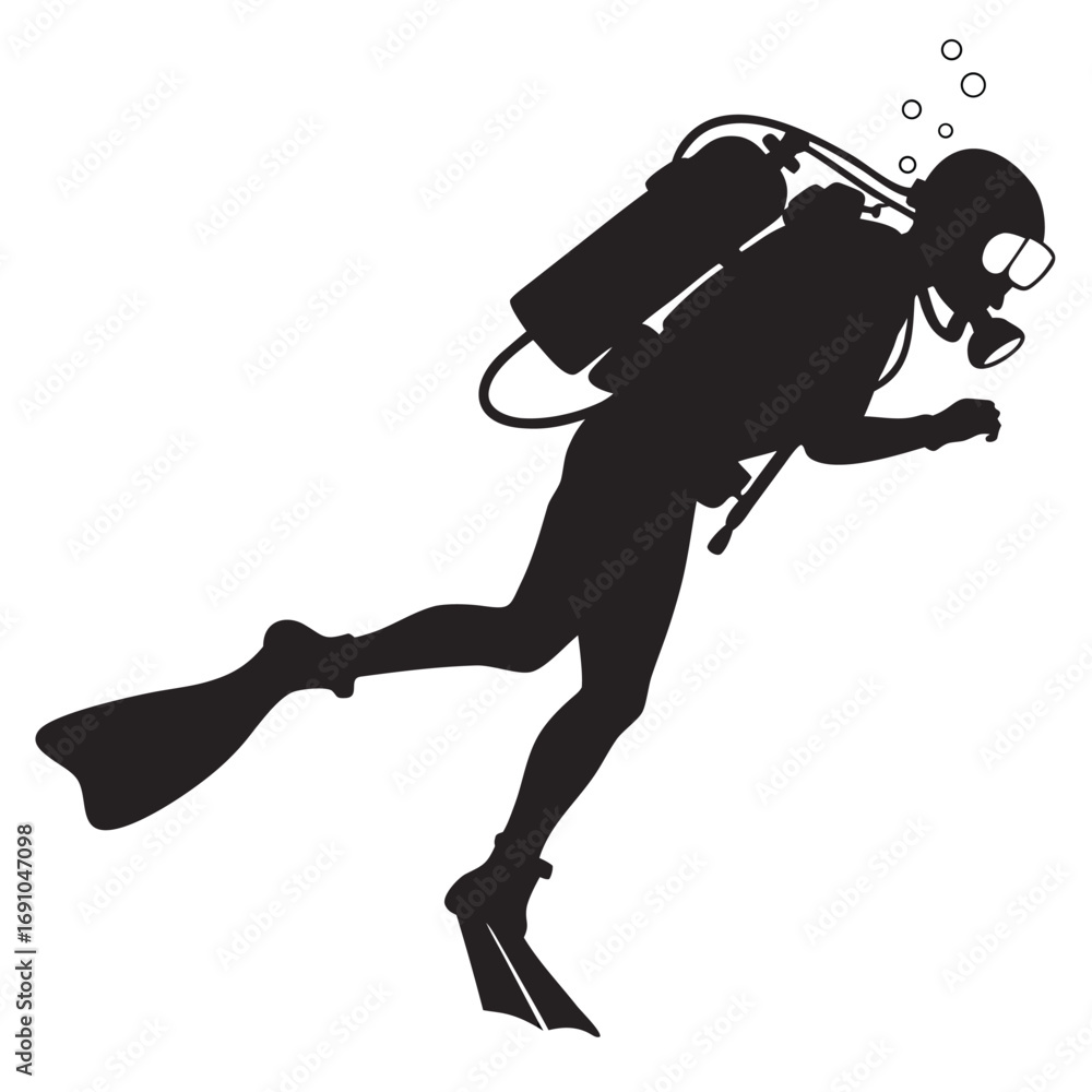 Fototapeta premium Scuba diver with tank