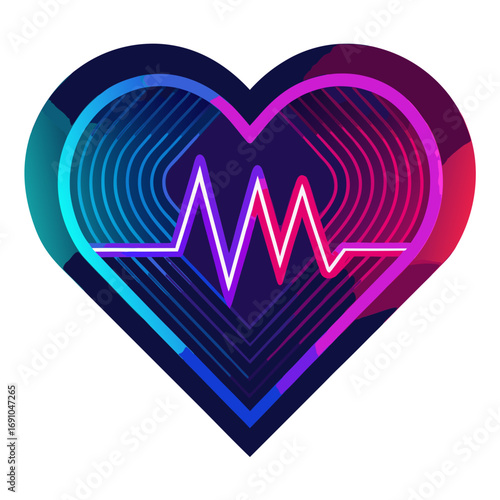 heart with audio reactive glow