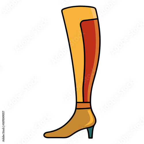 Stylish knee-high boot design in vibrant colors for fashion, style, and bold statement looks