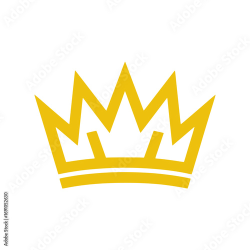 Royal golden crown emblem vector graphic scalable illustration for royalty and leadership transparent background