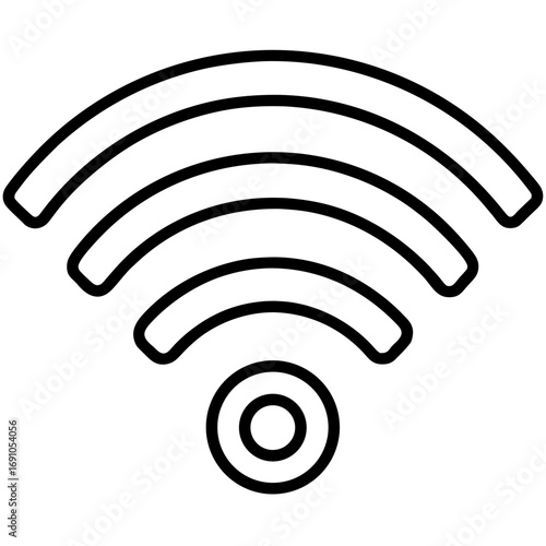 Wifi outline vector, a modern wifi icon art design, a black vector of various wifi, simple various wifi art, and a wifi icon isolated