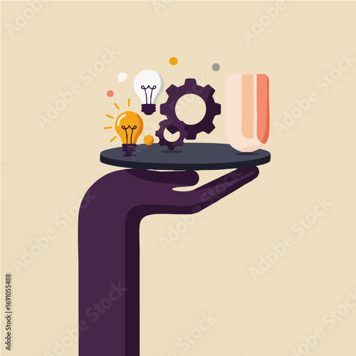 Creative innovation and problem-solving solutions concept