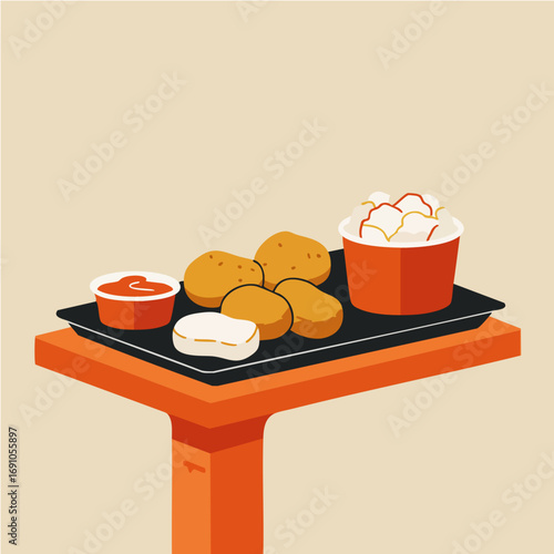 Delicious Fast Food Meal Assortment on a Tray