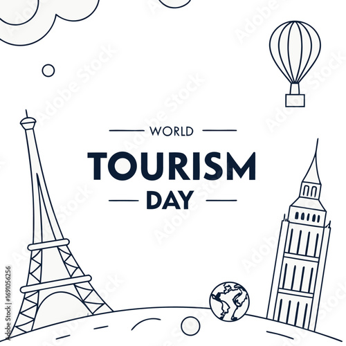 World Tourism Day, Adobe Illustrator Artwork