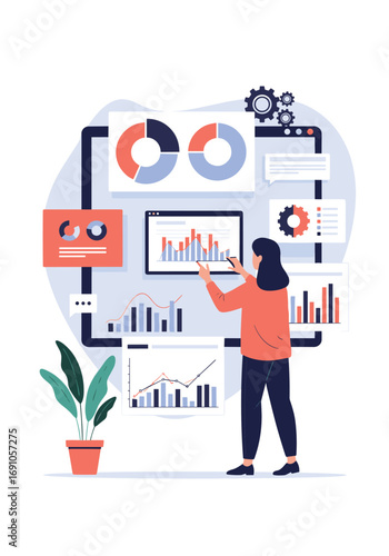 Analyzing business growth through data visualization and performance metrics