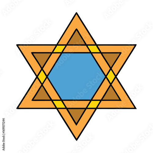 The Star of David, a six-pointed hexagram, is a powerful Jewish symbol representing faith, identity, and unity, often seen on synagogues, flags, and jewelry.
