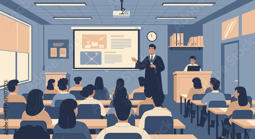 Engaging Classroom Presentation with Professor and Students in a Modern Learning Environment