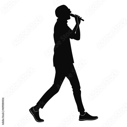 Person whistling while walking