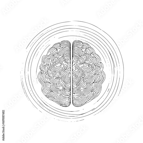 Brain illustration human intelligence mental health awareness cognitive function study brainpower 100 char