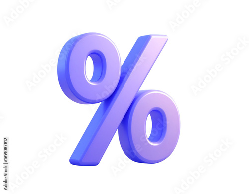 3d minimal percent icon. special discount concept. 3d illustration.