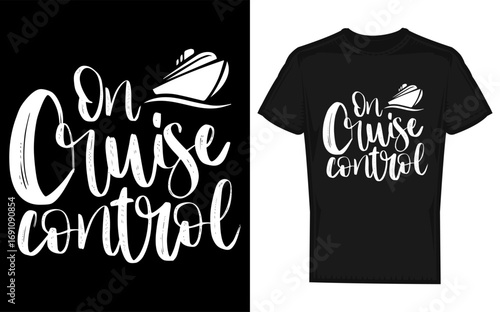 Funny summer vacation travel concept featuring a person on cruise control enjoying a relaxed holiday with a silhouette style