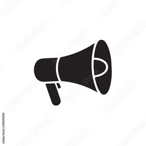 Black megaphone icon design