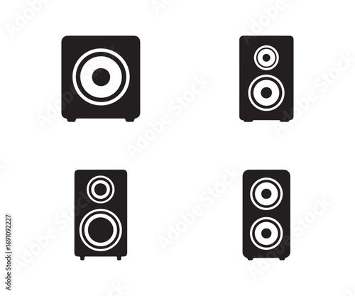 Vector Audio Speakers Illustration