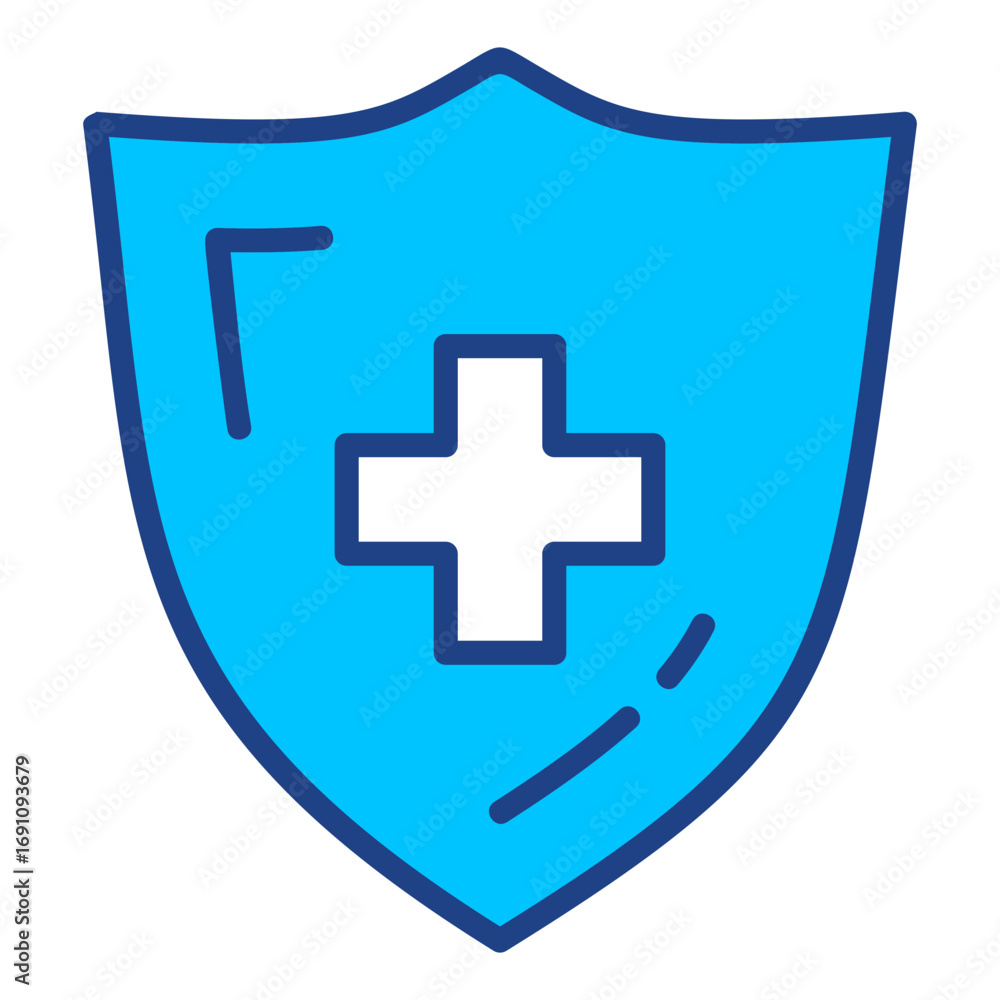 Fototapeta premium Health Insurance Simple Vector Icon Collection