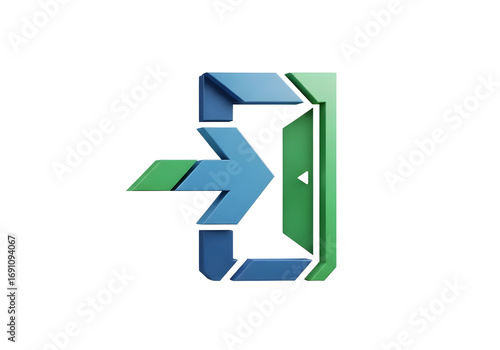 Free Download Dynamic 3D Geometric Arrow for Digital Progress and Future Direction - GFXLoad