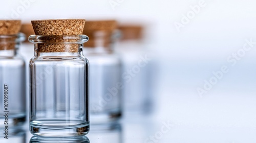 Clear Glass Bottle with Cork Lid