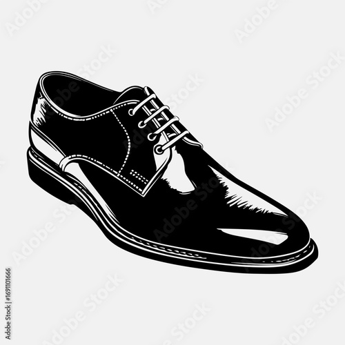 Men's Shoe Flat Icon Set Single Silhouette Art, Shoe Gift Design, Shoe Vector Men's Shoe Men's Shoe Vintage Retro Vector Symbol Design