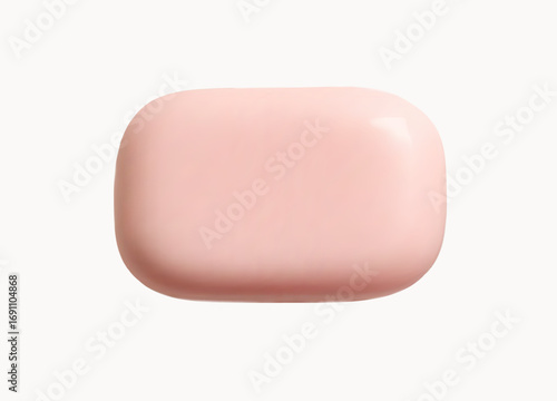 Color pink 3d Soap. Soaps isolated on white background. bathroom body hygiene item.Bath soap. Face and body cleaning. Realistic vector for your design.