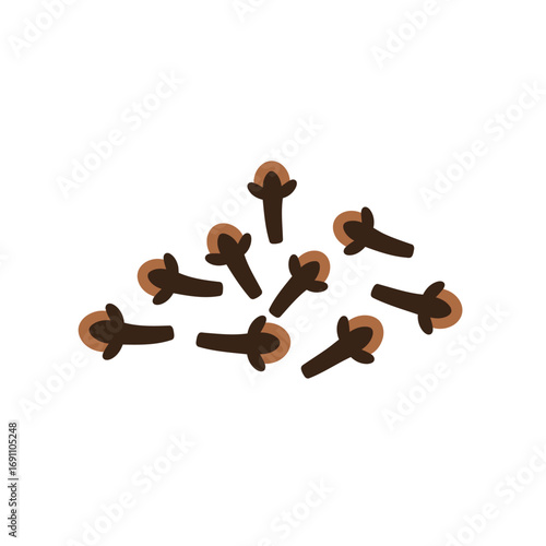 Pile of aromatic cloves spices sitting on white surface, ready to be used in cooking and baking, creating warm and inviting atmosphere.