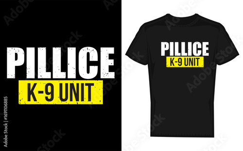 Dynamic silhouette of a k9 police dog and officer representing law enforcement security and canine unit partnership perfect for graphic design projects