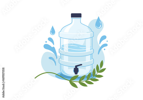 Pure refreshing healthy water dispenser bottle fountain drink container supply