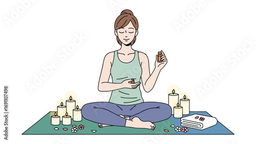 Three diverse women in a beauty salon setting with one receiving a manicure and another holding a tray of nail polish bottles