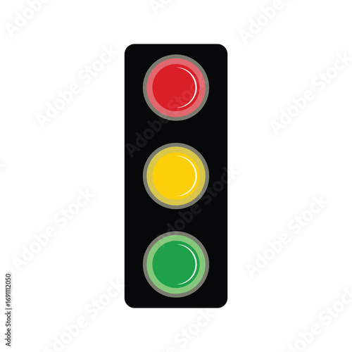Traffic Signal A Simple Icon Illustrating Stop, Caution, and Go for Road Safety