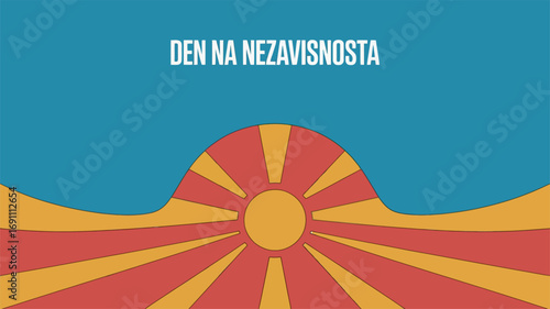 North Macedonia Independence Day Celebration Poster