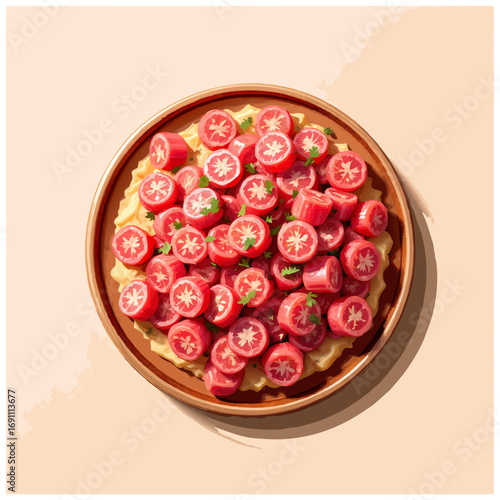 cherry jam in a bowl