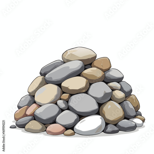 black and white stones