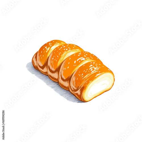 croissant isolated on white