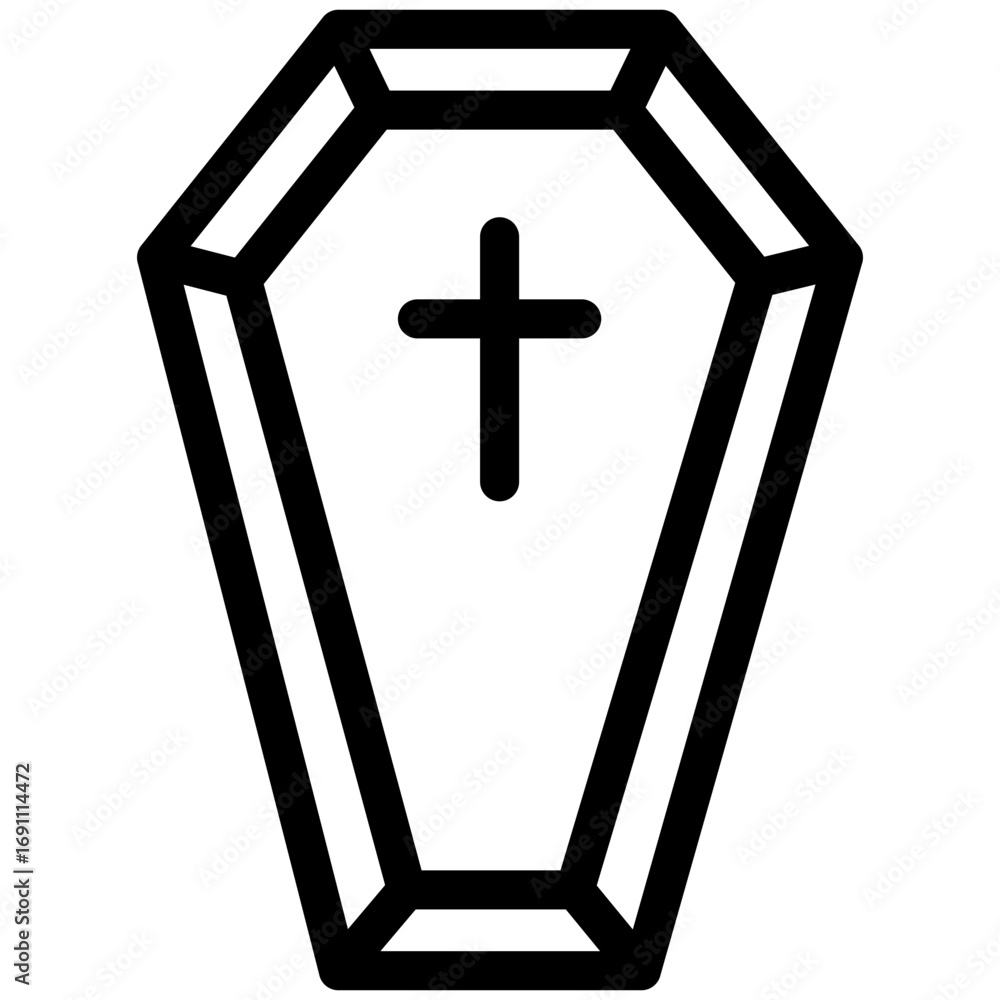 Obraz premium Coffin icon 