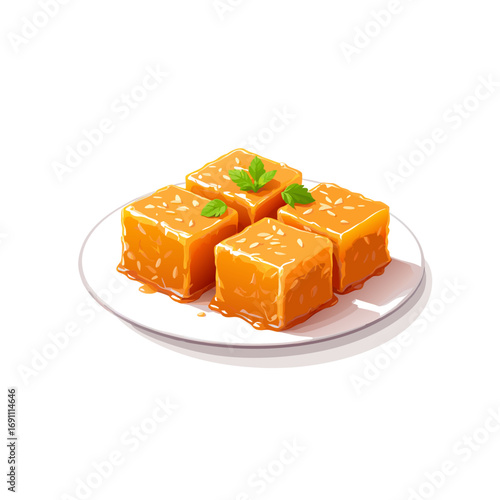 piece of cake on a plate