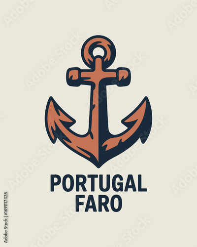 Faro Portugal Anchor Maritime Symbol Coastal Travel Destination