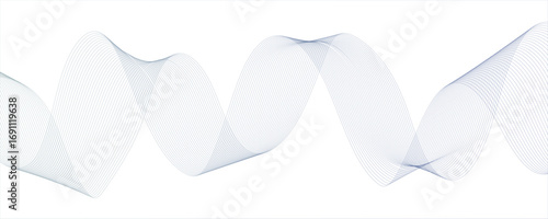 abstract blue wave line on the white background image unique pattern graphics element moder.Parallel elliptical lines forming with wave rhythm, harmonious and.....