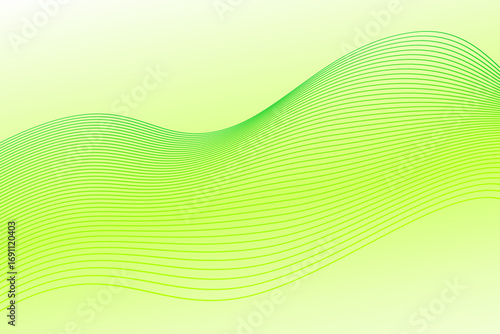 Abstract wave line in vibrant green tones, creating a modern fluid design. Perfect for backgrounds, technology themes, posters, and creative digital artworks