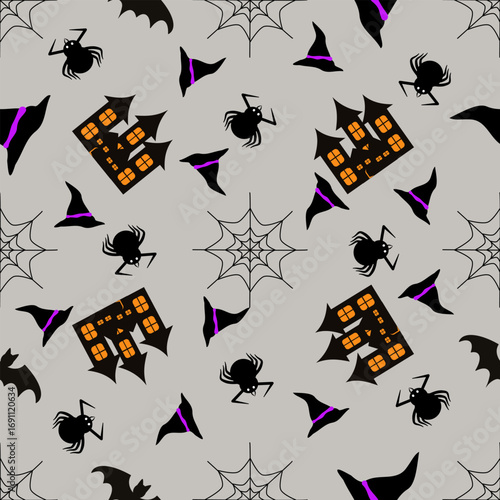 halloween seamless pattern