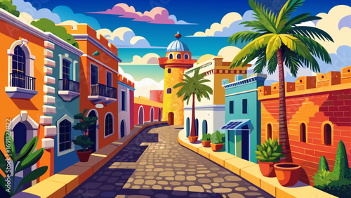 Campeche Historic Fortified Town, Mexico – colorful colonial streets protected by defensive walls and bastions, showcasing maritime heritage and resilience against historic invasions.