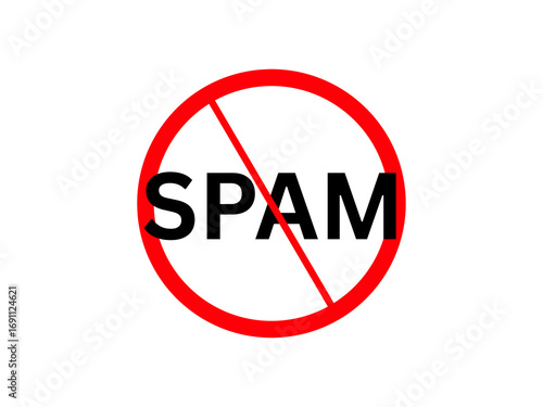 Free Download Anti-spam sign, a clear visual message promoting online security and avoiding unwanted content. This image symbolizes digital communication transparent background - GFXLoad