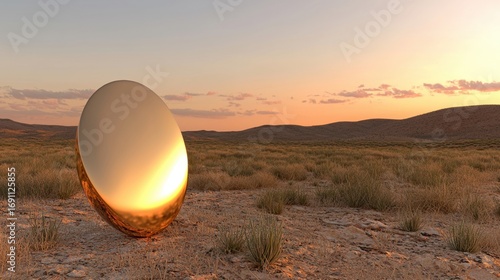 A Golden Mirror in the Desert