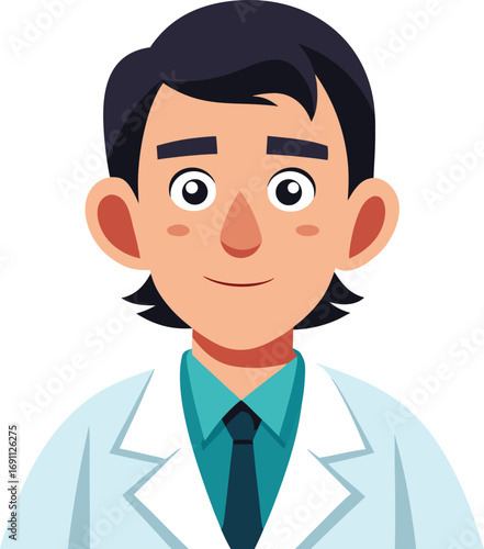 A male doctor cartoon 