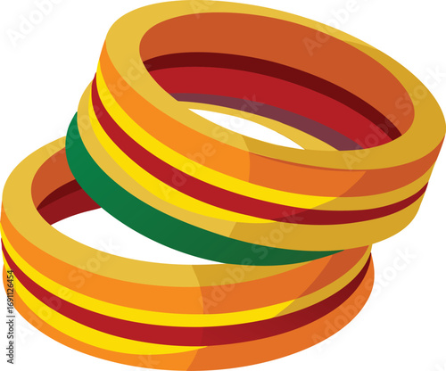 Abstract background with colorful bangles