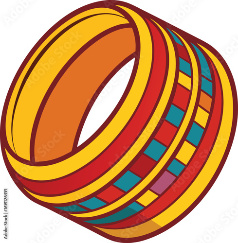 Abstract background with colorful bangles