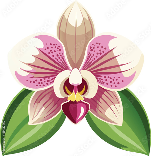 Pink orchid flower